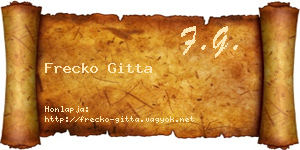 Frecko Gitta névjegykártya